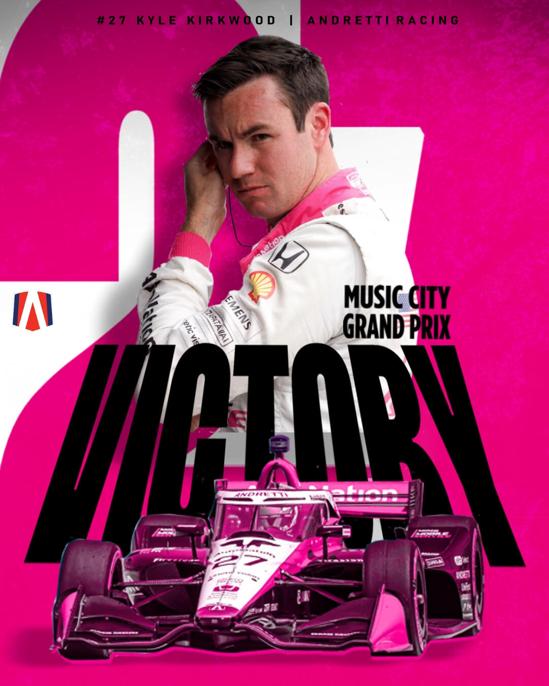 Kyle Kirkwood Victory Post